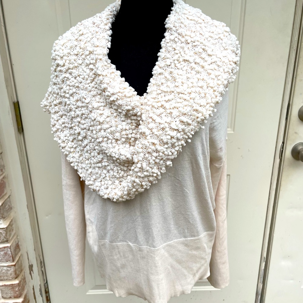 Gaby & Eden, Cream, Long Sleeve, Sweater, Size XL